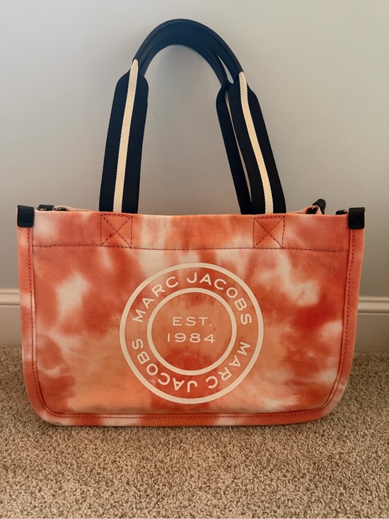 Marc Jacobs Handbags - Marc Jacobs Orange Tie-Dye Canvas Tote with Logo